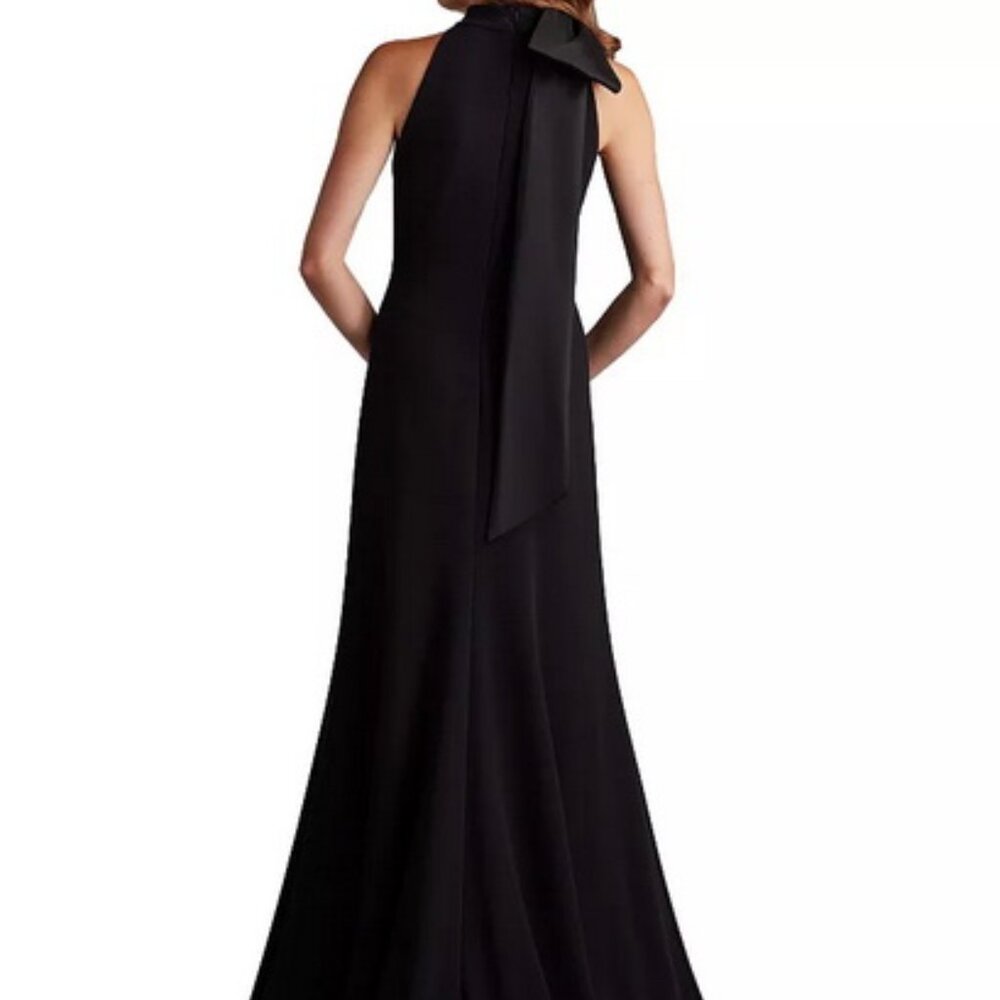 Tadashi Shoji Black Bow Neck Gown - Picture 5 of 7